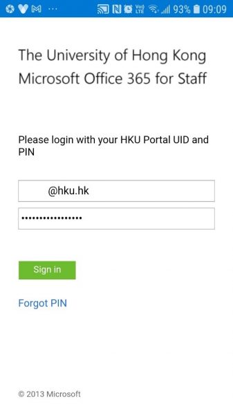 Enter PIN of your account and click the Sign In button.|