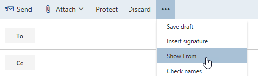 At the top of the message, choose > Show From.