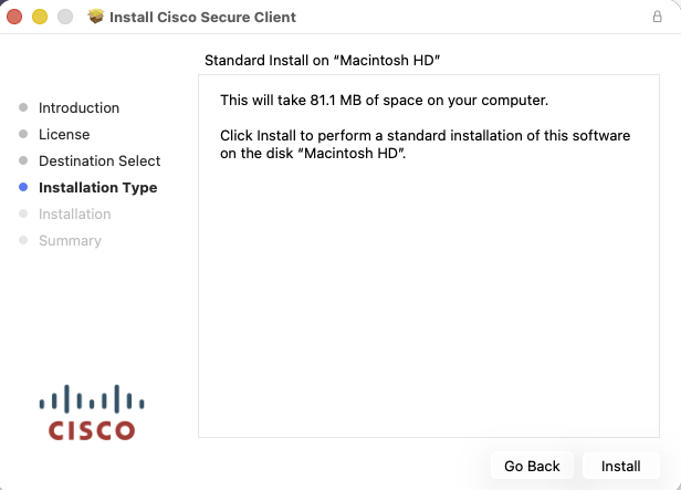 Click the Install button.