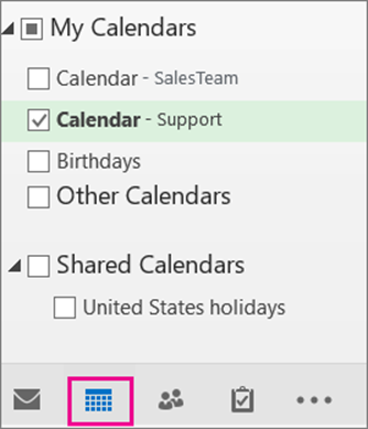 1. In Outlook go to calendar view, and choose the shared mailbox.