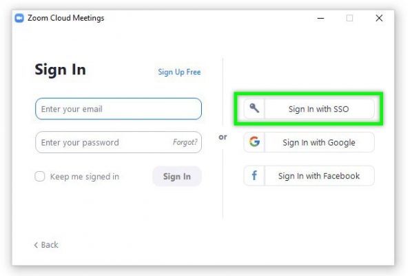 sign in with SSO