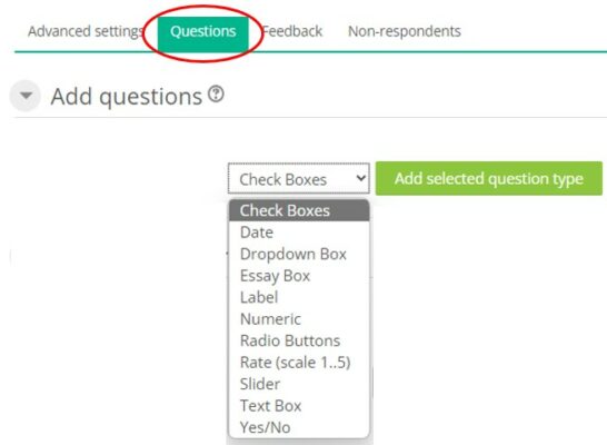 Add questions