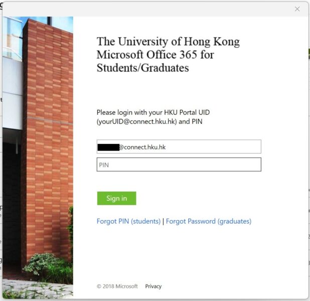 Enter your Portal PIN as the password.
