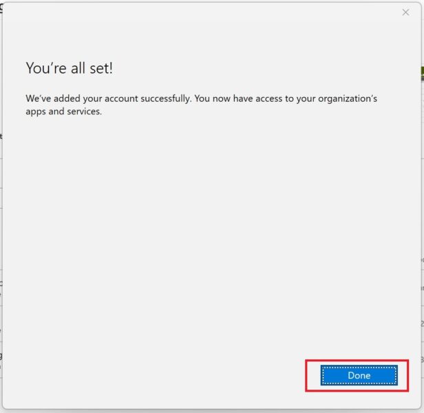 Click Done to complete the activation process.