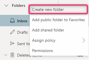 right click Folders