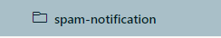 Enter spam-notification 