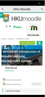 HKU_app_Moodlehome