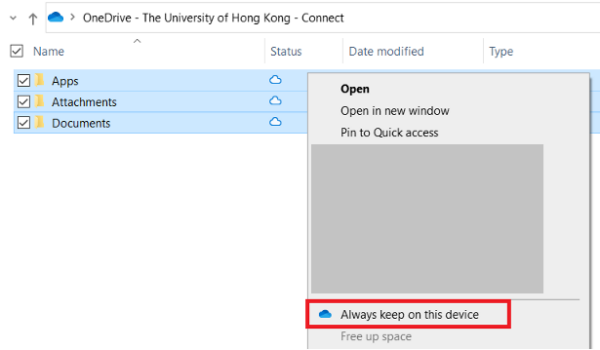 Select all files and folders and right-click, click “Always keep on this device”.