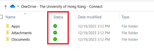 When download complete, you will see every item got the following green check status icon.