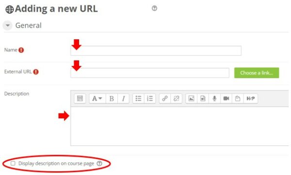 Adding URL