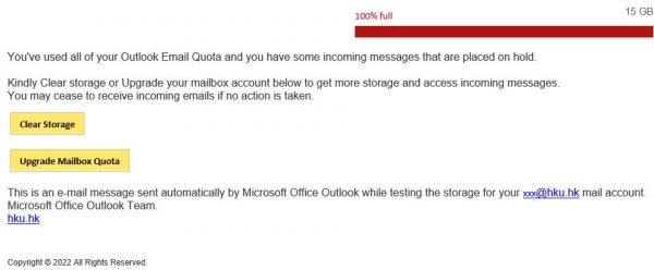 Your Outlook Account is out of storage