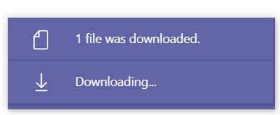 A message box will show file downloading in progress.