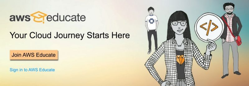 Amazon Web Services (AWS) Educate Program banner