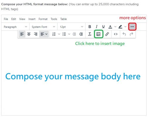 compose your message here