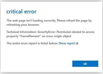 critical error