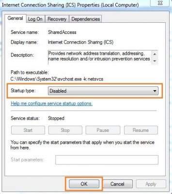 disable ics 05