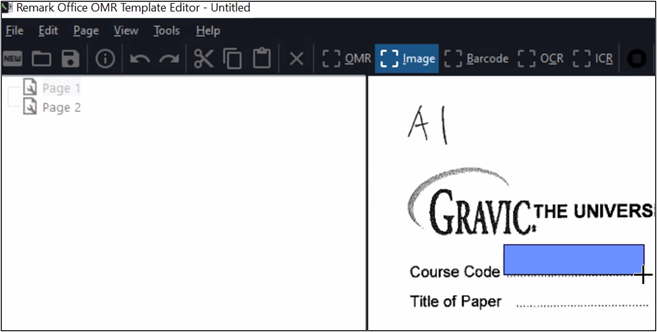 Place the cursor and drag a rectangle to the related area