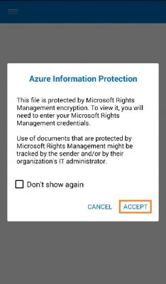 Accept the protection 