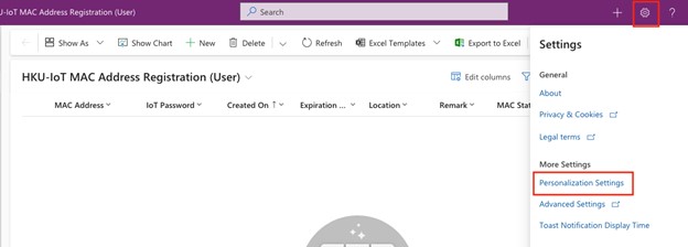 open timezone setting