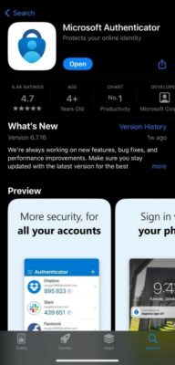 ms authenticator (iOS)