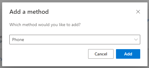 Choose Phone and click Add