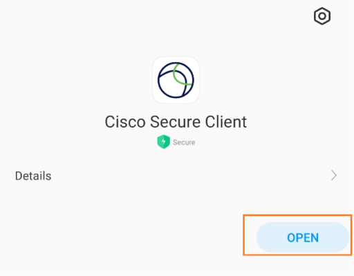 After installation, tap Open to launch the application.