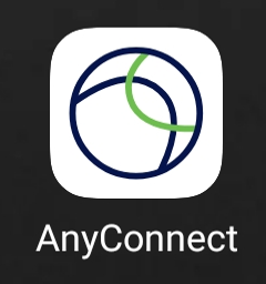 Tap AnyConnect on your device to open the VPN client.