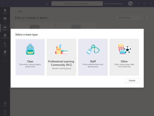 click “Create team”.
