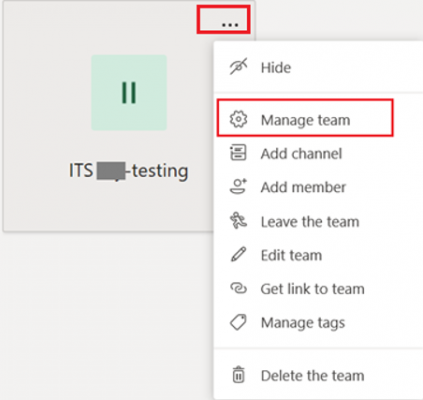 click manage team