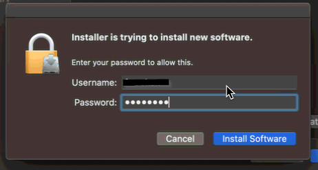 Import the Password and “install Software”