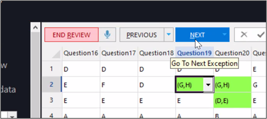 Step 10. If you finish the review, click “Next” to the preview the next exception response.