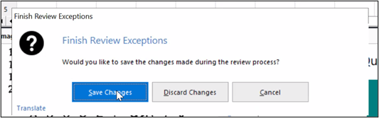 Step 11. If you finish the whole review, you can end the review. The system will be based on the review data to process the statistic. If you have edited the data, please “Save Changes”