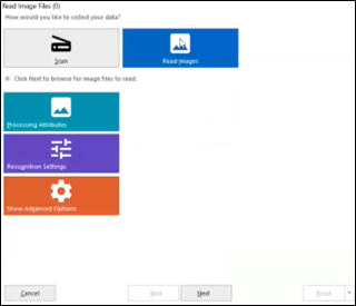 Step 4. “Read Image Files” Window will open. Click “Read Image” and “Next”.