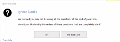 Step 8. If the test does not need to fill in all the questions in the answer sheet (1 – 120 questions), please click Yes. 