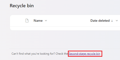 Find out “Second-stage recycle bin” at the bottom