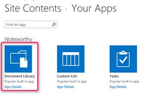 Click document library
