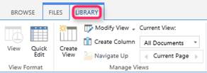 Library tab