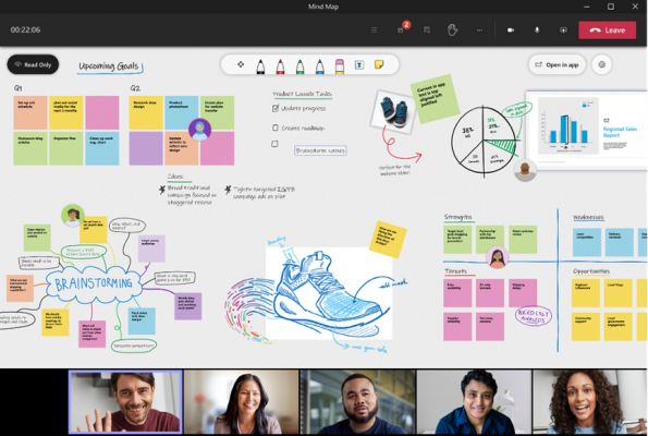 Whiteboard read-only mode