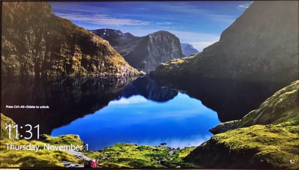 windows lock screen