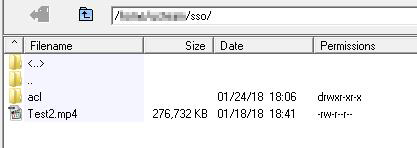 Upload your videos to the “/disk1//sso/” directory