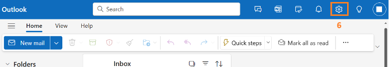 Select Settings at the top right.