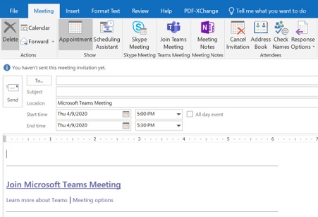 Under the Calendar view, double click a timeslot to schedule a new meeting.