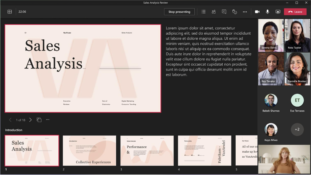 showing powerpoint in MS teams